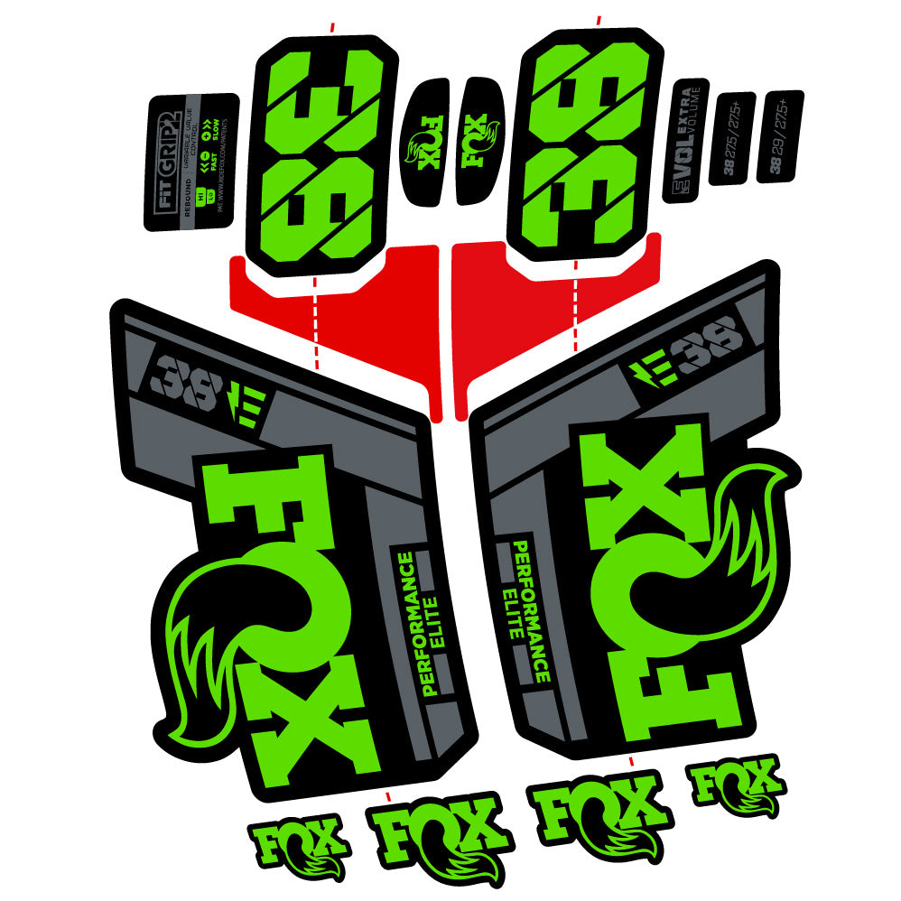 Custom Fork Decal for Fox 38 Performance Elite E-Bike (2021–2024) – 29” – Vinyl Sticker