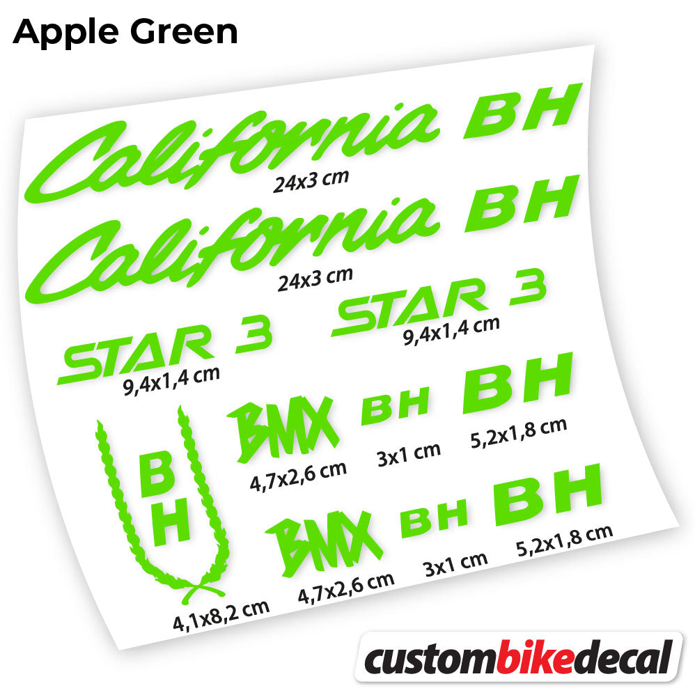 Decal, BH Star 3 BMX, Classic Bike Sticker Vinyl
