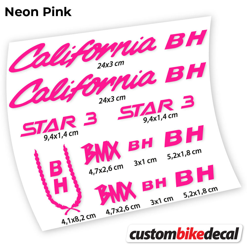 Decal, BH Star 3 BMX, Classic Bike Sticker Vinyl