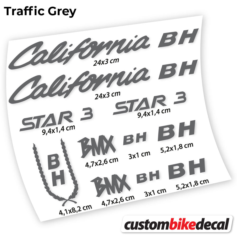 Decal, BH Star 3 BMX, Classic Bike Sticker Vinyl