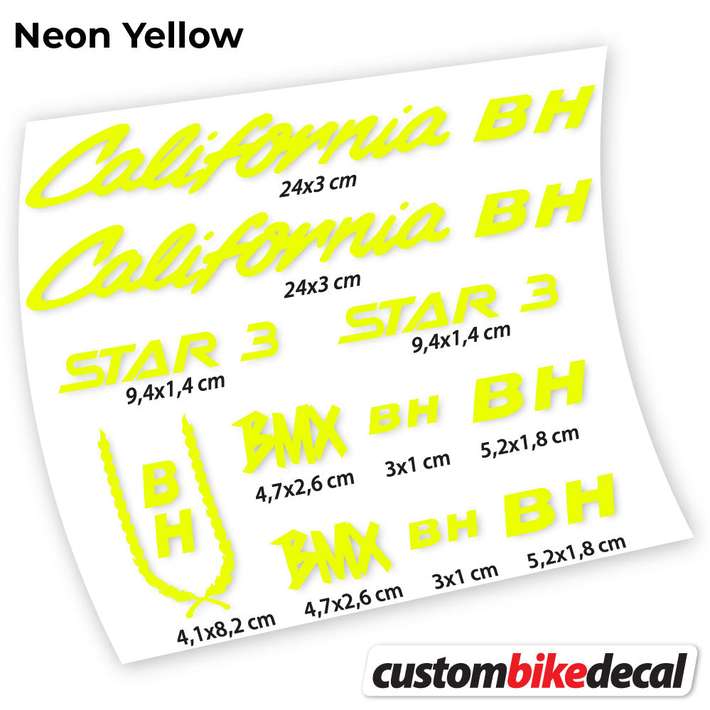 Decal, BH Star 3 BMX, Classic Bike Sticker Vinyl