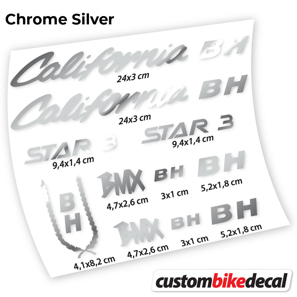 Decal, BH Star 3 BMX, Classic Bike Sticker Vinyl