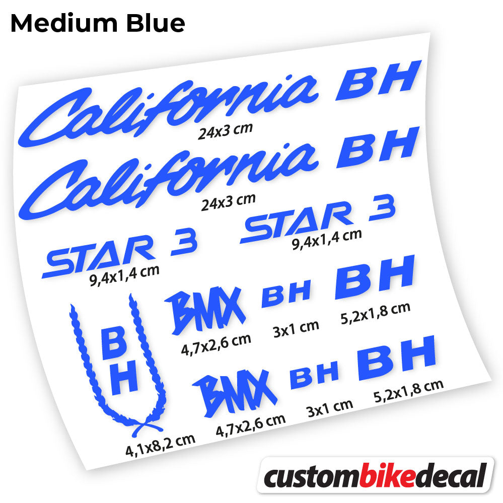 Decal, BH Star 3 BMX, Classic Bike Sticker Vinyl