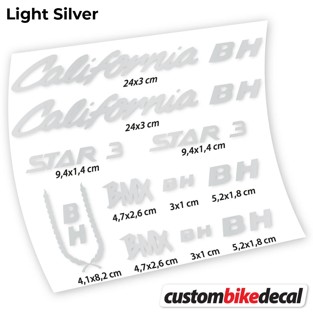 Decal, BH Star 3 BMX, Classic Bike Sticker Vinyl