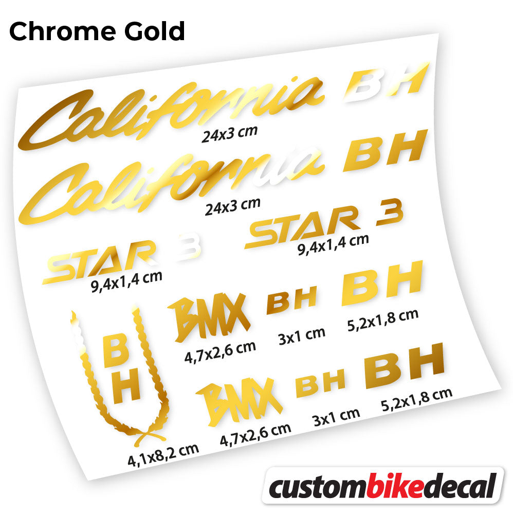 Decal, BH Star 3 BMX, Classic Bike Sticker Vinyl