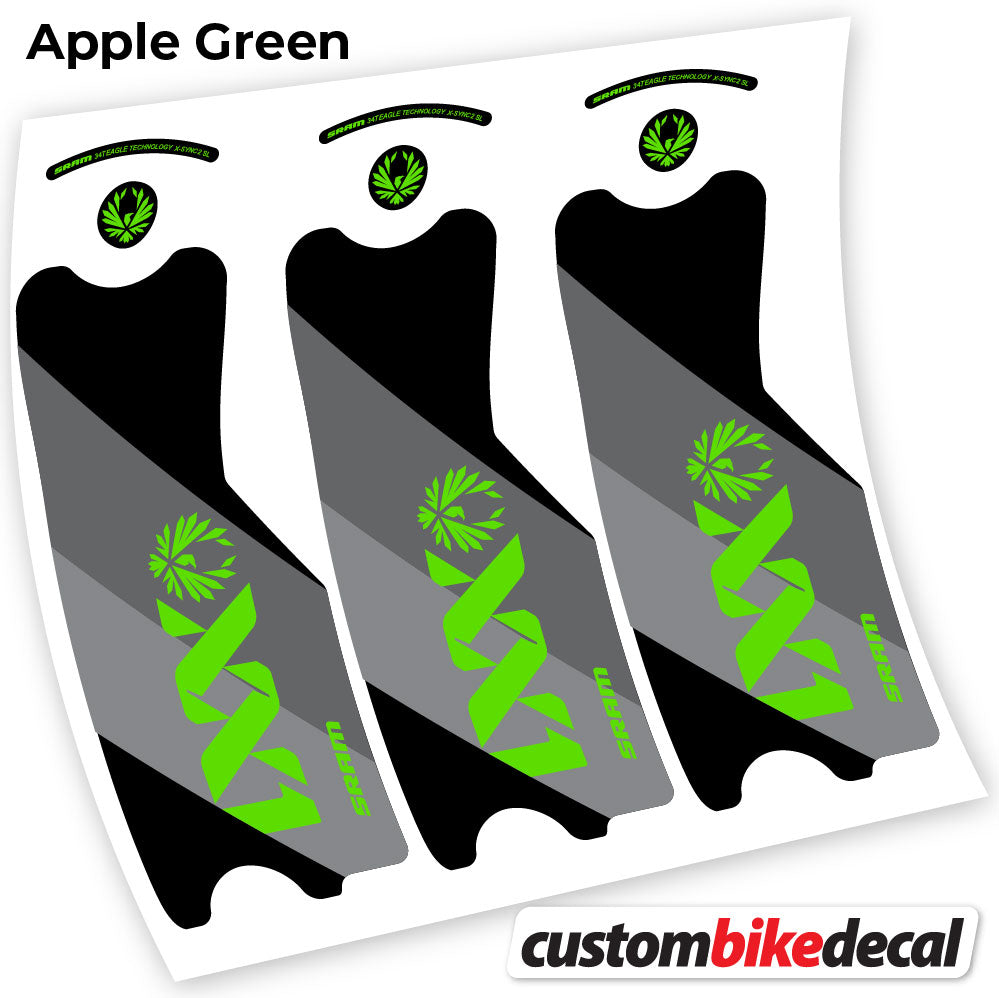 Aufkleber, SRAM XX1 Eagle DUB 2021, Pleuelstangen-Aufkleber Vinyl