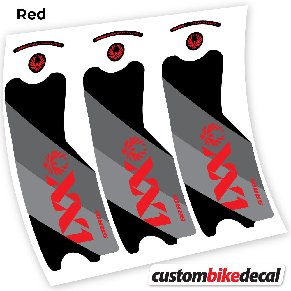 Aufkleber, SRAM XX1 Eagle DUB 2021, Pleuelstangen-Aufkleber Vinyl