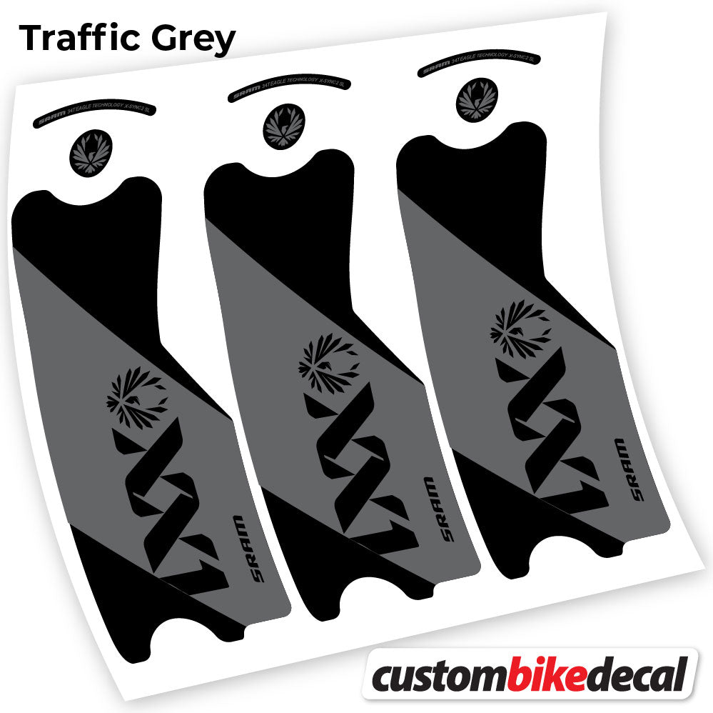 Aufkleber, SRAM XX1 Eagle DUB 2021, Pleuelstangen-Aufkleber Vinyl