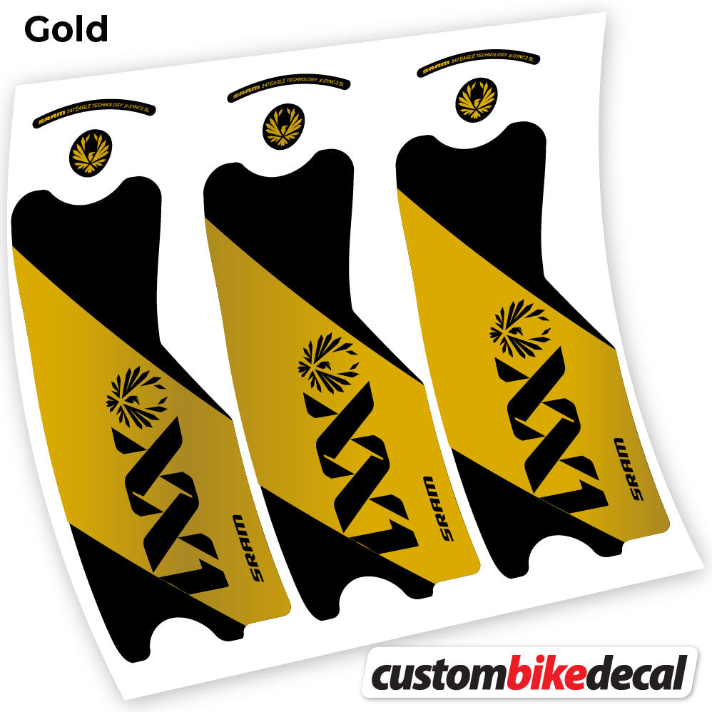Aufkleber, SRAM XX1 Eagle DUB 2021, Pleuelstangen-Aufkleber Vinyl