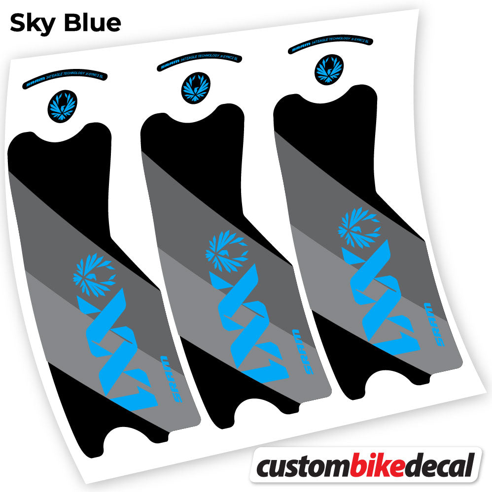Aufkleber, SRAM XX1 Eagle DUB 2021, Pleuelstangen-Aufkleber Vinyl