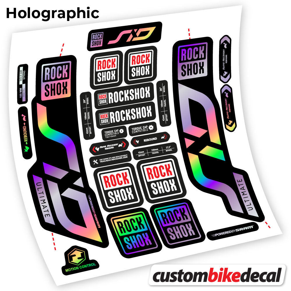 Aufkleber, Rock Shox Sid Ultimate 2020, Fahrradgabel-Aufkleber Vinyl