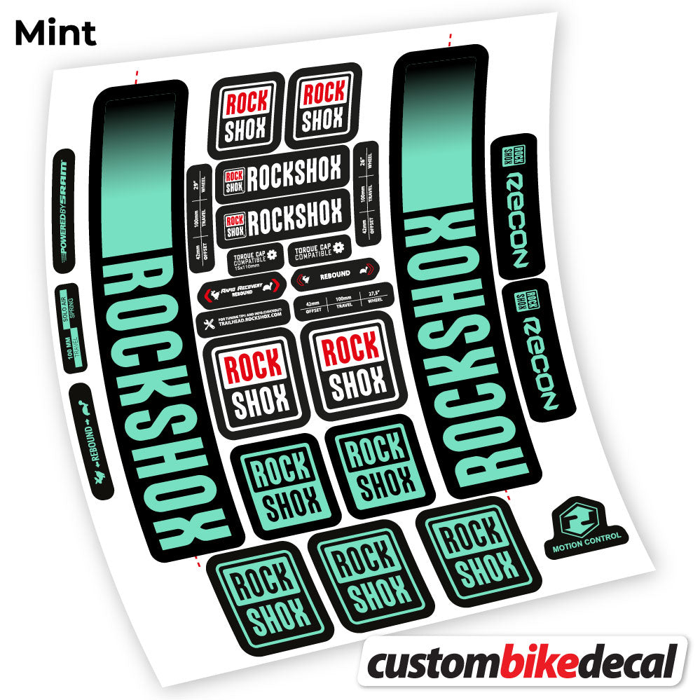 Aufkleber, Rock Shox Recon 2021, Fahrradgabel-Aufkleber Vinyl