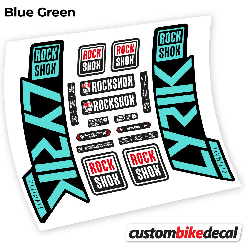 Aufkleber Rock Shox Lyrik Ultimate 2019-2020, Fahrradgabel-Aufkleber Vinyl