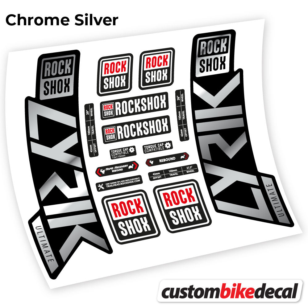 Aufkleber Rock Shox Lyrik Ultimate 2019-2020, Fahrradgabel-Aufkleber Vinyl