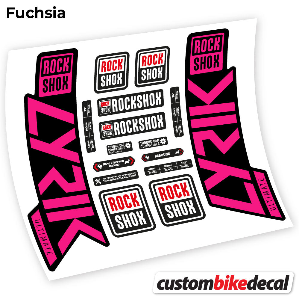 Aufkleber Rock Shox Lyrik Ultimate 2019-2020, Fahrradgabel-Aufkleber Vinyl