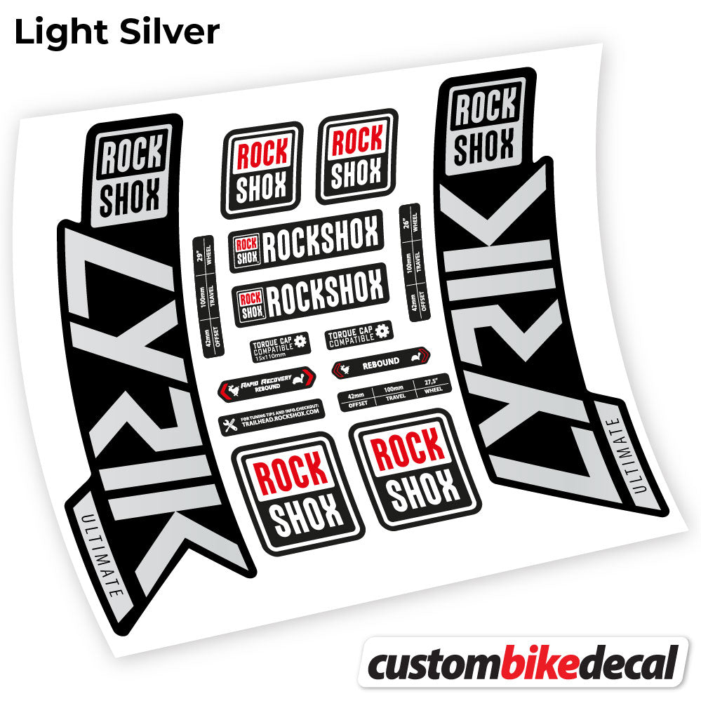 Aufkleber Rock Shox Lyrik Ultimate 2019-2020, Fahrradgabel-Aufkleber Vinyl