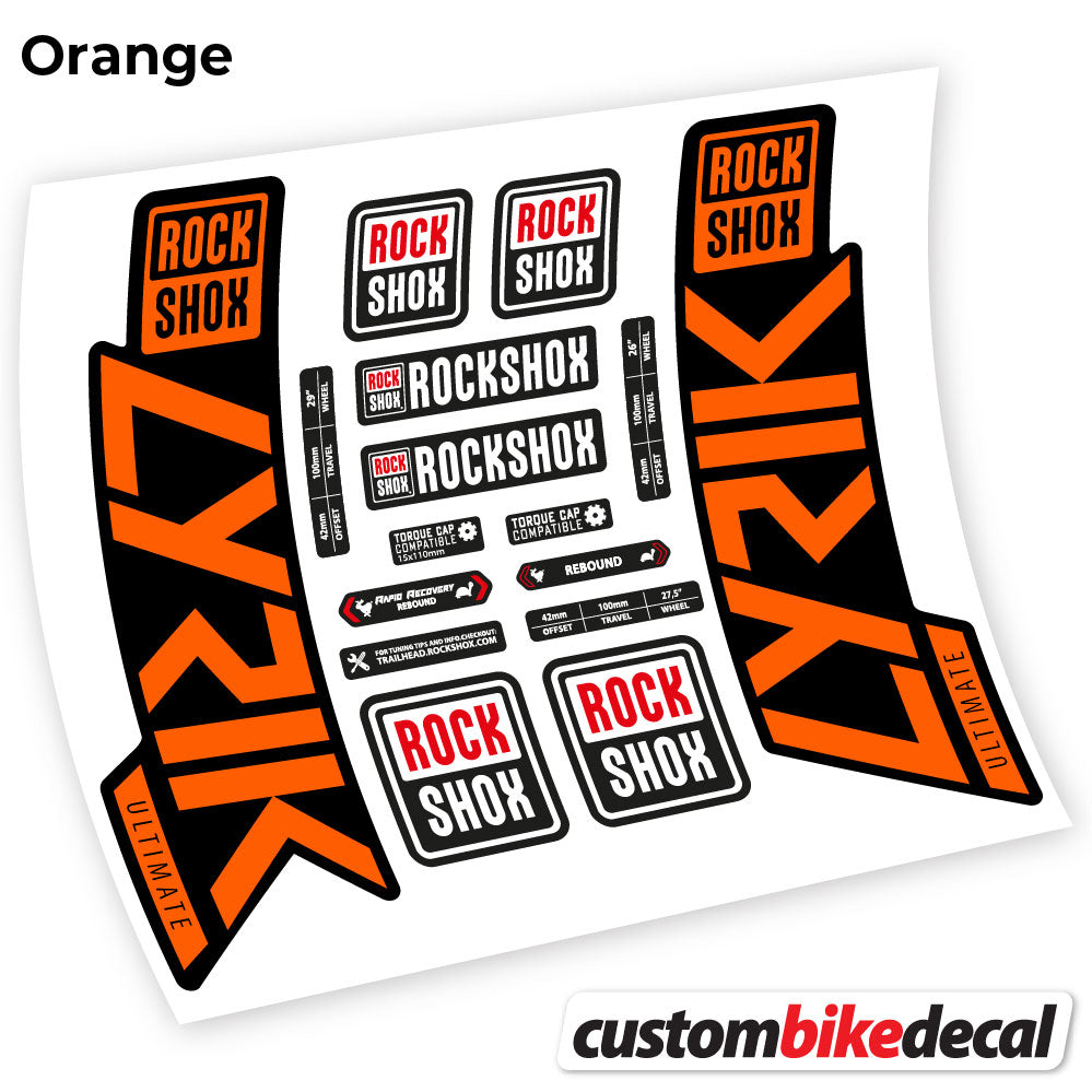 Aufkleber Rock Shox Lyrik Ultimate 2019-2020, Fahrradgabel-Aufkleber Vinyl