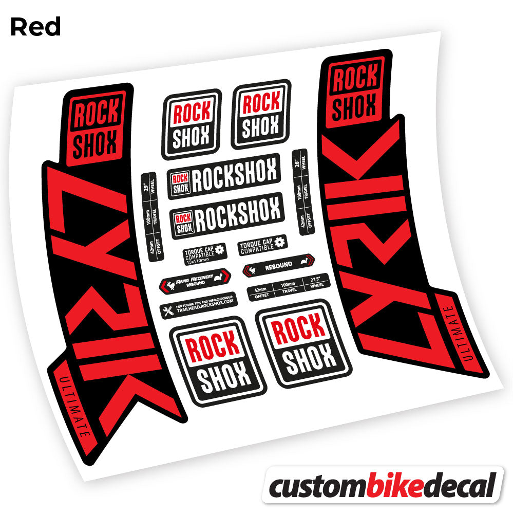 Aufkleber Rock Shox Lyrik Ultimate 2019-2020, Fahrradgabel-Aufkleber Vinyl