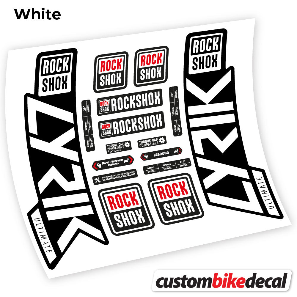 Aufkleber Rock Shox Lyrik Ultimate 2019-2020, Fahrradgabel-Aufkleber Vinyl