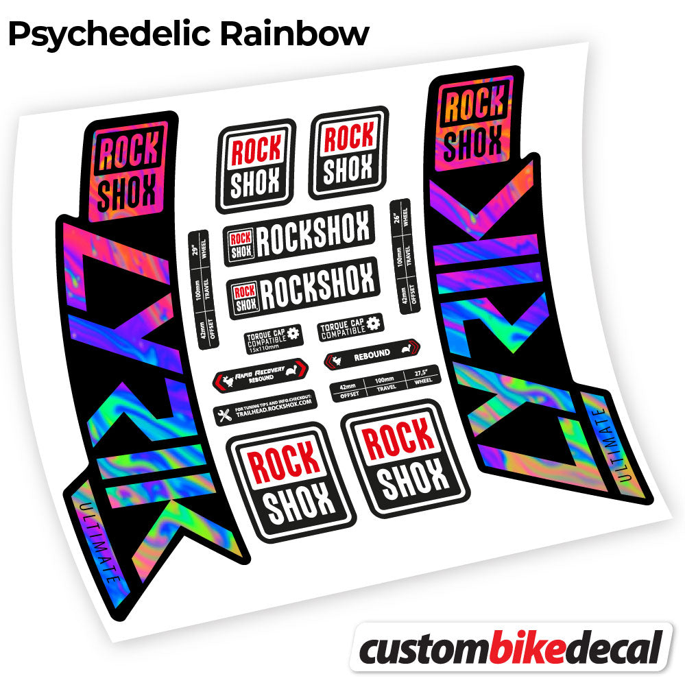 Aufkleber Rock Shox Lyrik Ultimate 2019-2020, Fahrradgabel-Aufkleber Vinyl