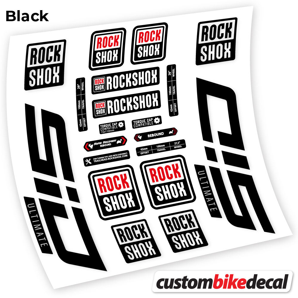 Aufkleber Rock Shox Sid Ultimate 2021, Fahrradgabel Aufkleber Vinyl