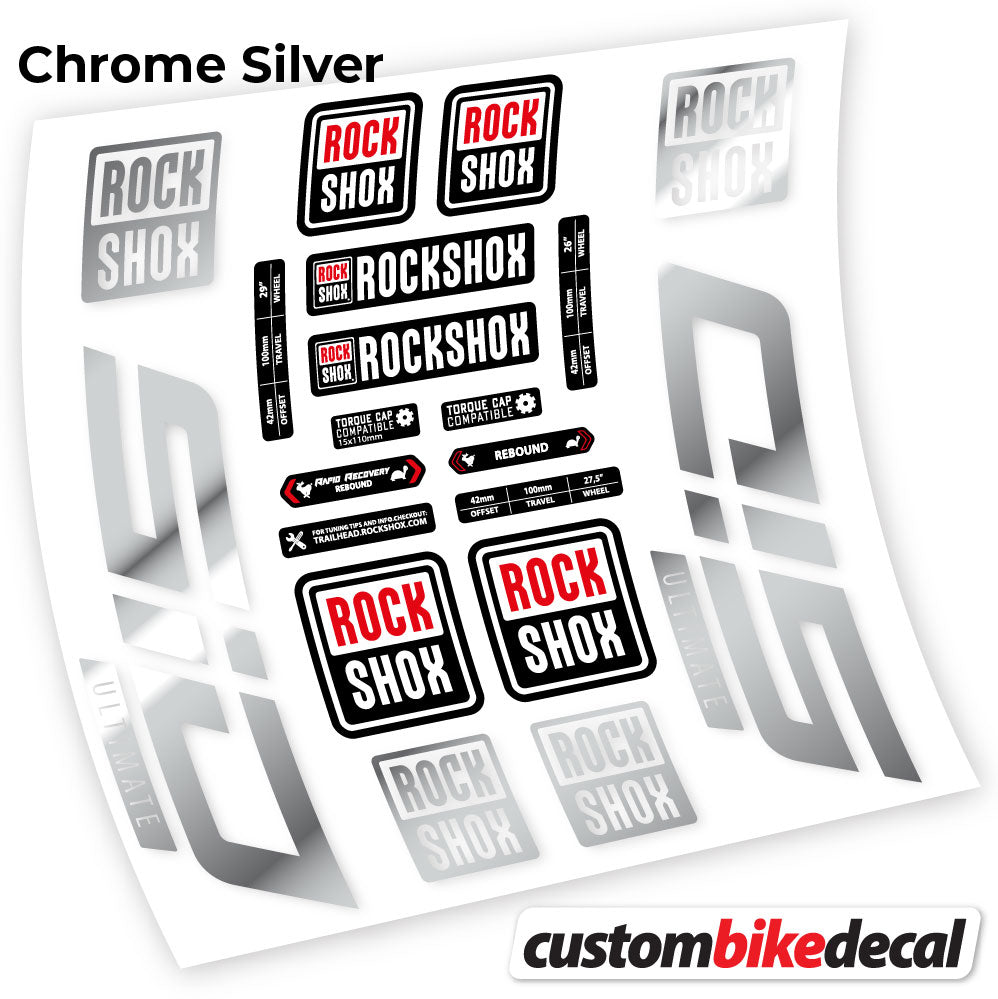 Aufkleber Rock Shox Sid Ultimate 2021, Fahrradgabel Aufkleber Vinyl