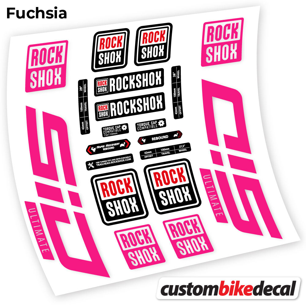 Aufkleber Rock Shox Sid Ultimate 2021, Fahrradgabel Aufkleber Vinyl