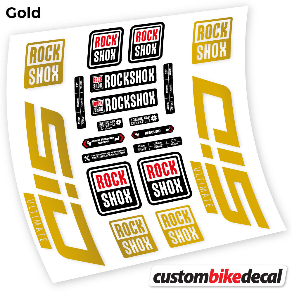 Aufkleber Rock Shox Sid Ultimate 2021, Fahrradgabel Aufkleber Vinyl