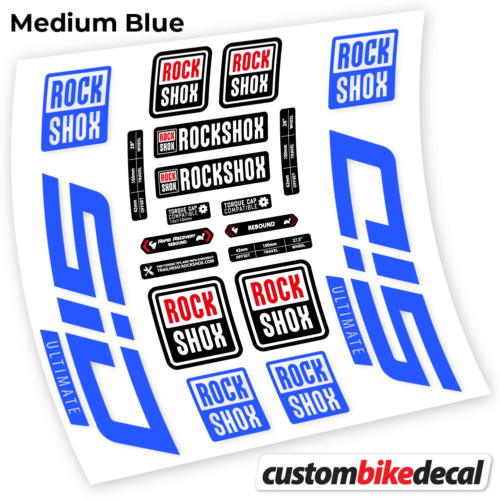 Aufkleber Rock Shox Sid Ultimate 2021, Fahrradgabel Aufkleber Vinyl