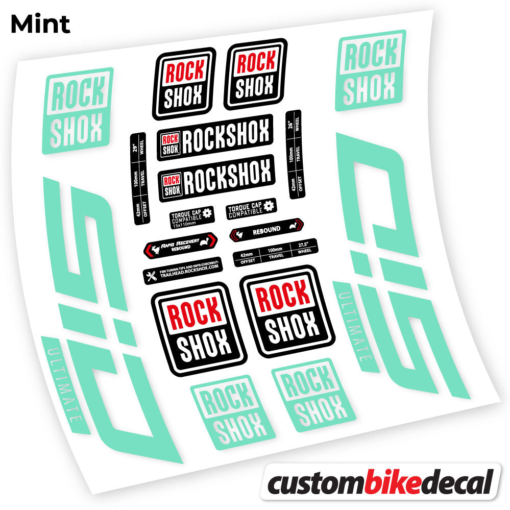 Aufkleber Rock Shox Sid Ultimate 2021, Fahrradgabel Aufkleber Vinyl