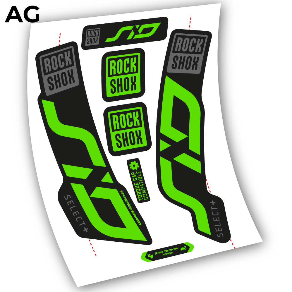 Aufkleber, Sid Select Plus 2020, Fahrradgabel 27,5, Vinyl-Aufkleber