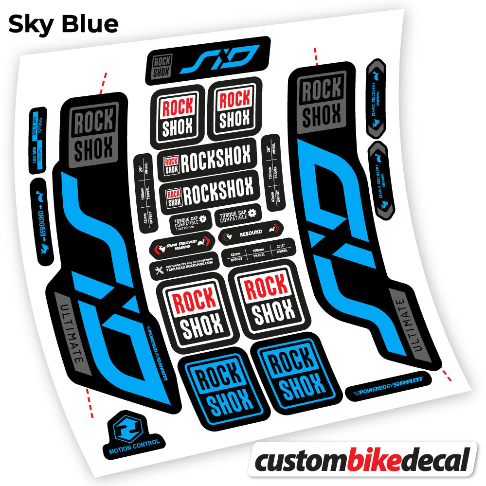 Aufkleber, Rock Shox Sid Ultimate 2020, Fahrradgabel-Aufkleber Vinyl