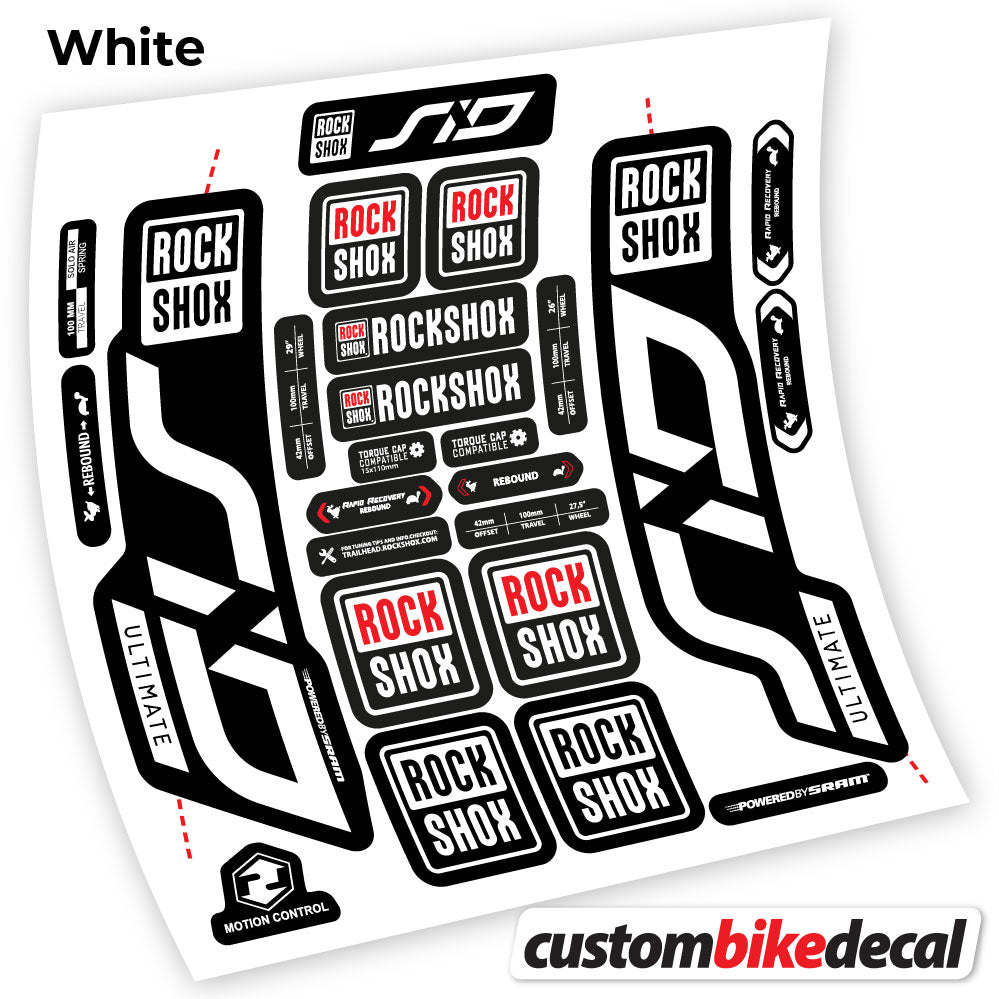 Aufkleber, Rock Shox Sid Ultimate 2020, Fahrradgabel-Aufkleber Vinyl