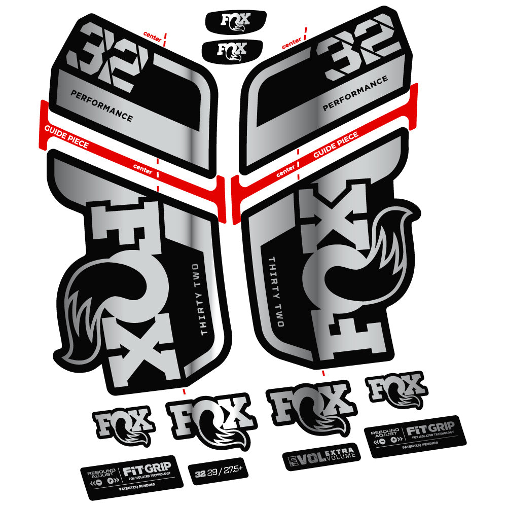 Aufkleber Fox 32 Performance 2022 VEC, Fahrradgabel, Sticker Vinyl