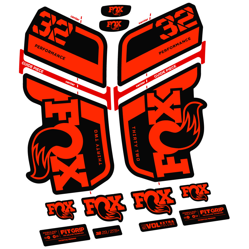 Aufkleber Fox 32 Performance 2022 VEC, Fahrradgabel, Sticker Vinyl