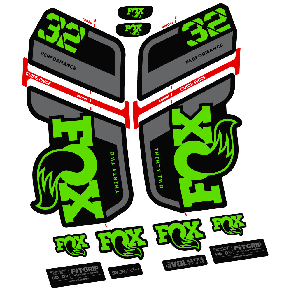 Aufkleber Fox 32 Performance 2022 VEC, Fahrradgabel, Sticker Vinyl