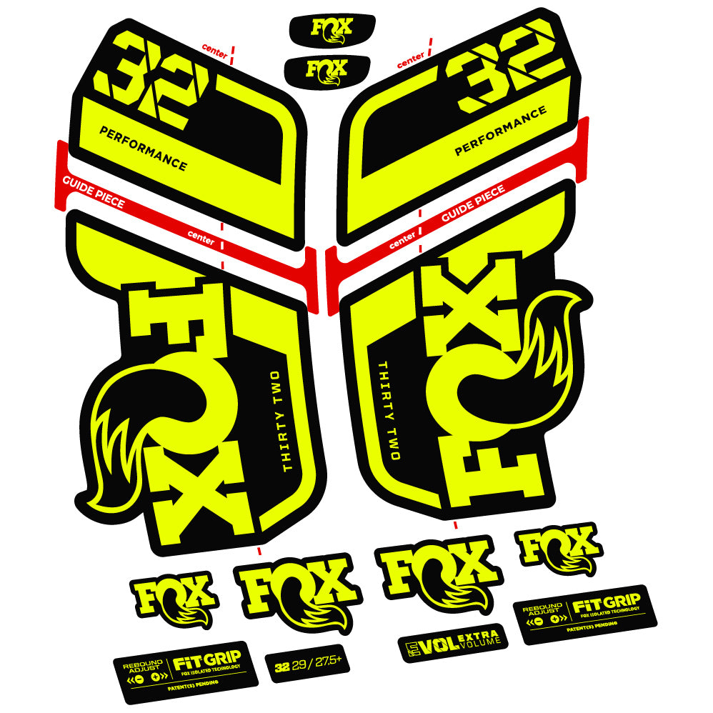 Aufkleber Fox 32 Performance 2022 VEC, Fahrradgabel, Sticker Vinyl