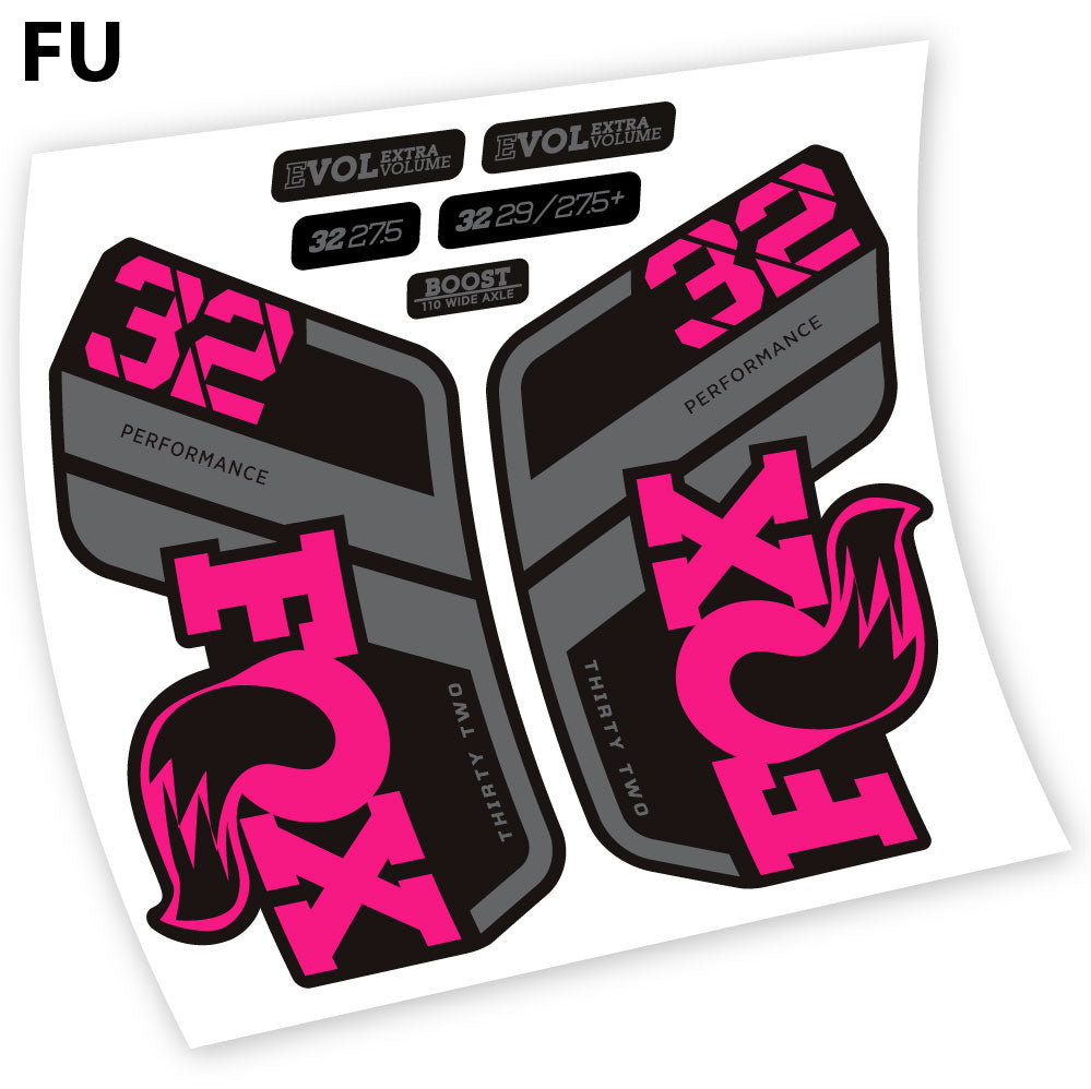 Aufkleber Fox Performance 2021, Fahrradgabel-Aufkleber Vinyl
