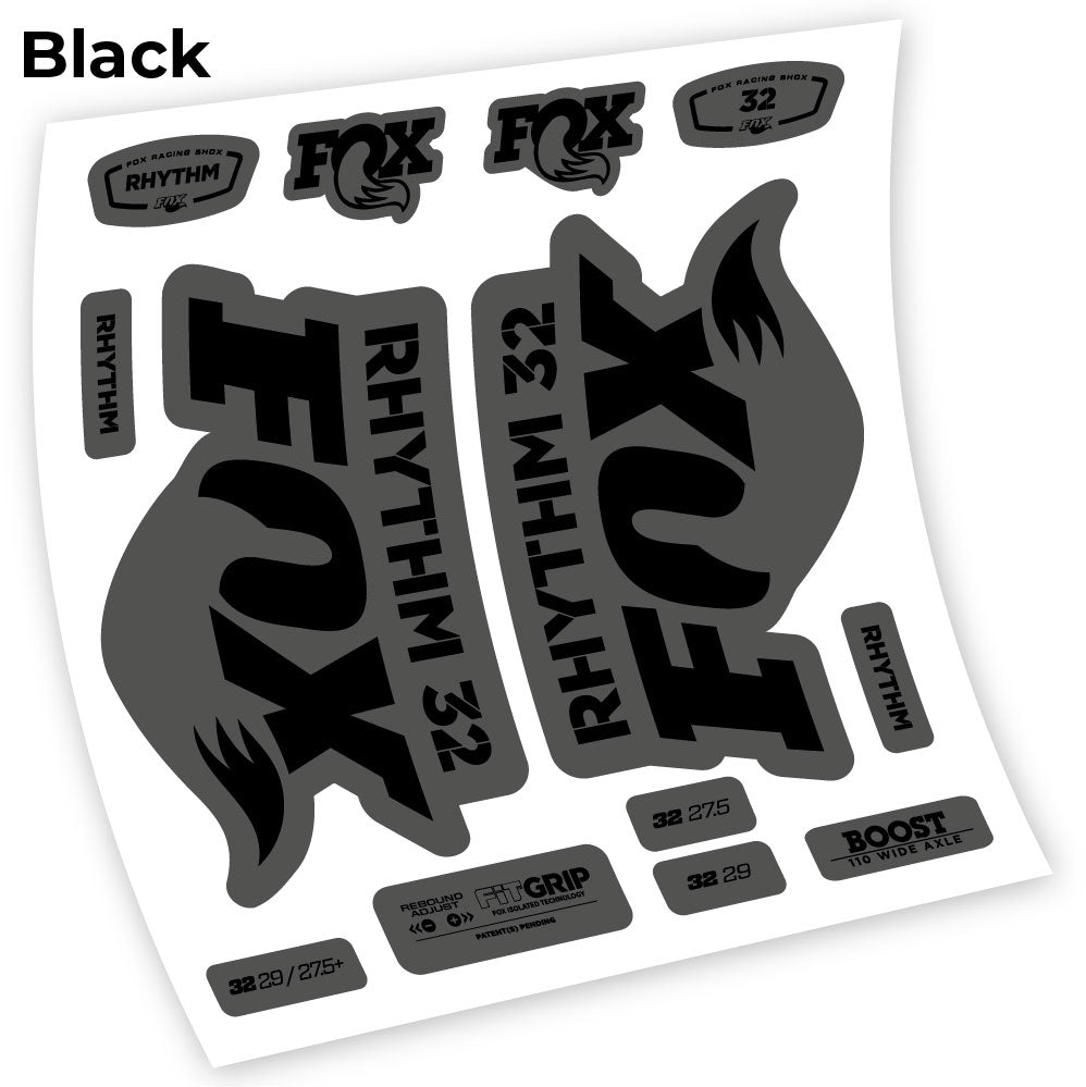 Aufkleber Fox 32 Rhythm 2018, Fahrradgabel, Vinyl-Aufkleber