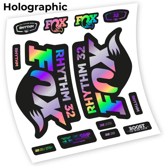 Aufkleber Fox 32 Rhythm 2018, Fahrradgabel, Vinyl-Aufkleber