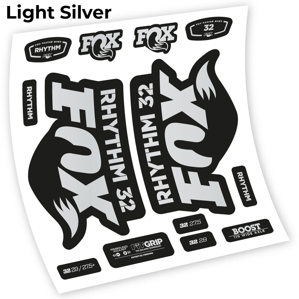 Aufkleber Fox 32 Rhythm 2018, Fahrradgabel, Vinyl-Aufkleber