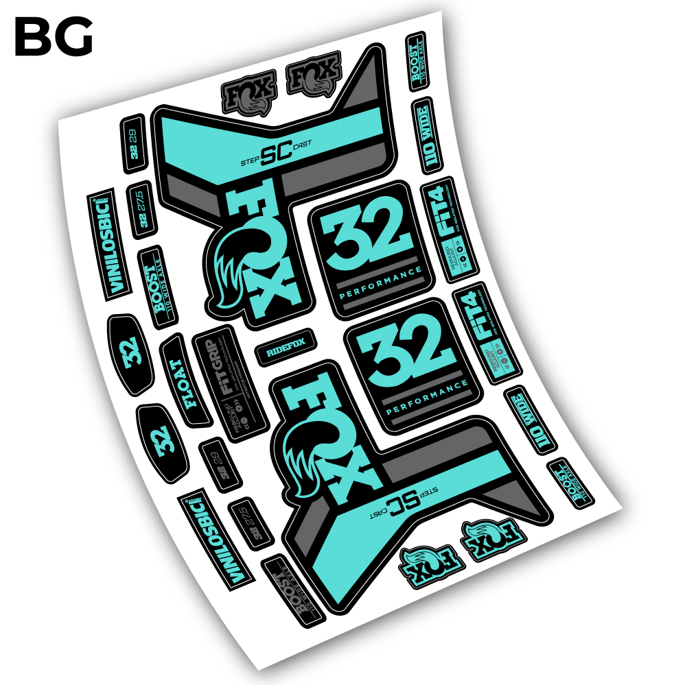 Aufkleber, Fox 32 Performance SC 2019 Sticker Vinyl
