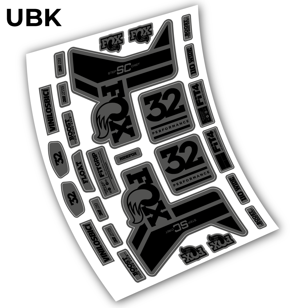Aufkleber, Fox 32 Performance SC 2019 Sticker Vinyl