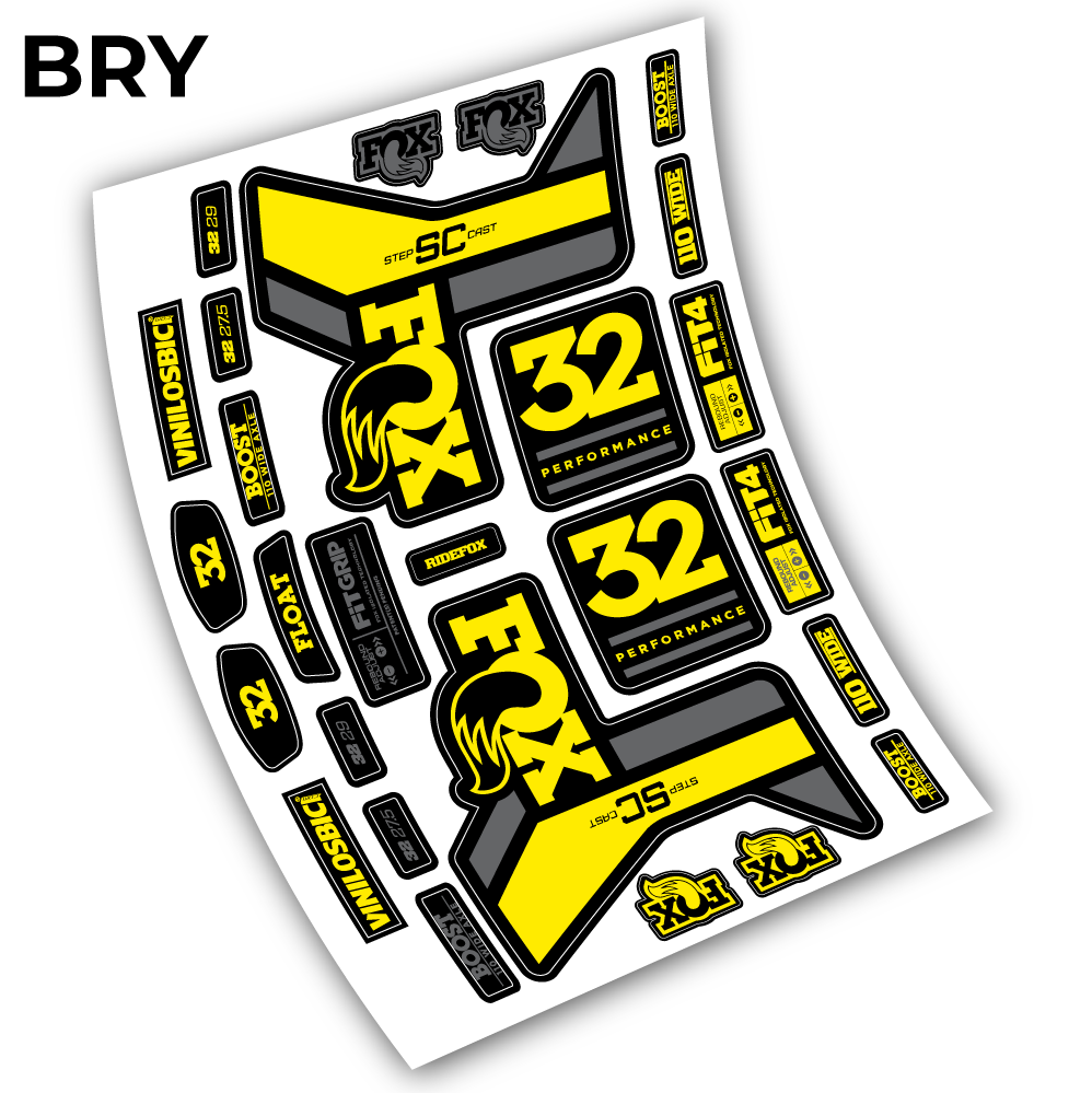 Aufkleber, Fox 32 Performance SC 2019 Sticker Vinyl