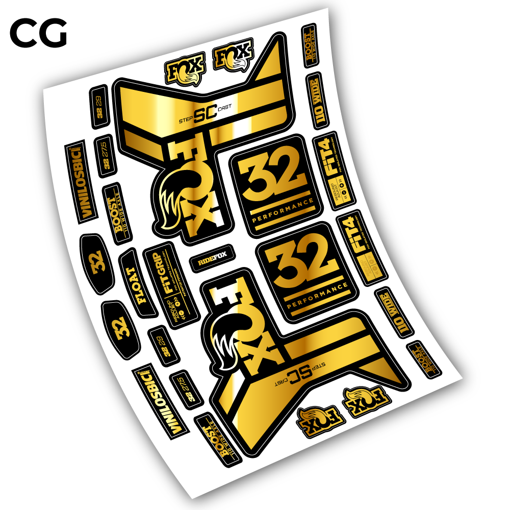 Aufkleber, Fox 32 Performance SC 2019 Sticker Vinyl