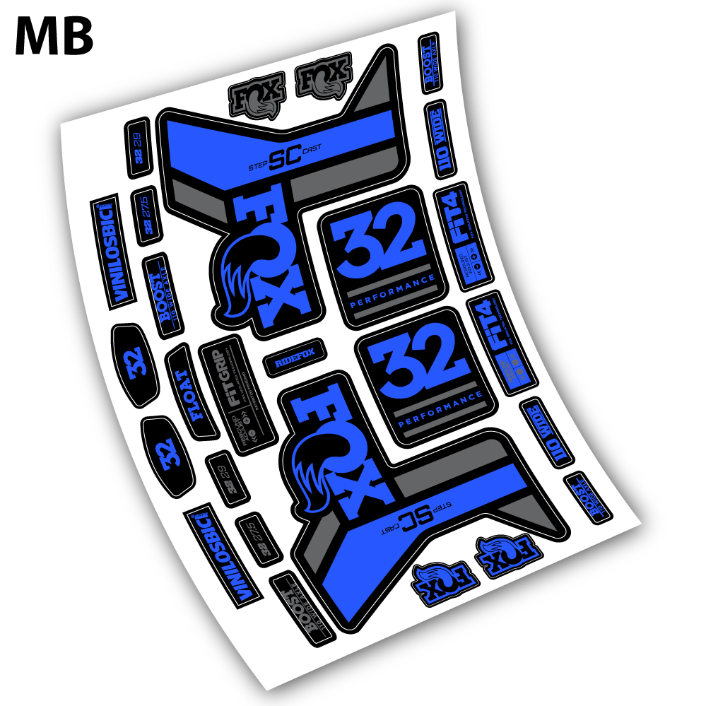 Aufkleber, Fox 32 Performance SC 2019 Sticker Vinyl