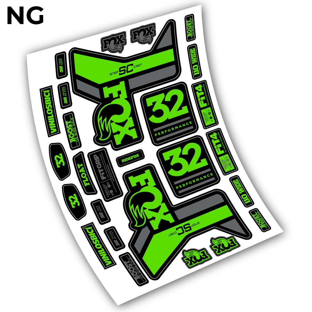 Aufkleber, Fox 32 Performance SC 2019 Sticker Vinyl