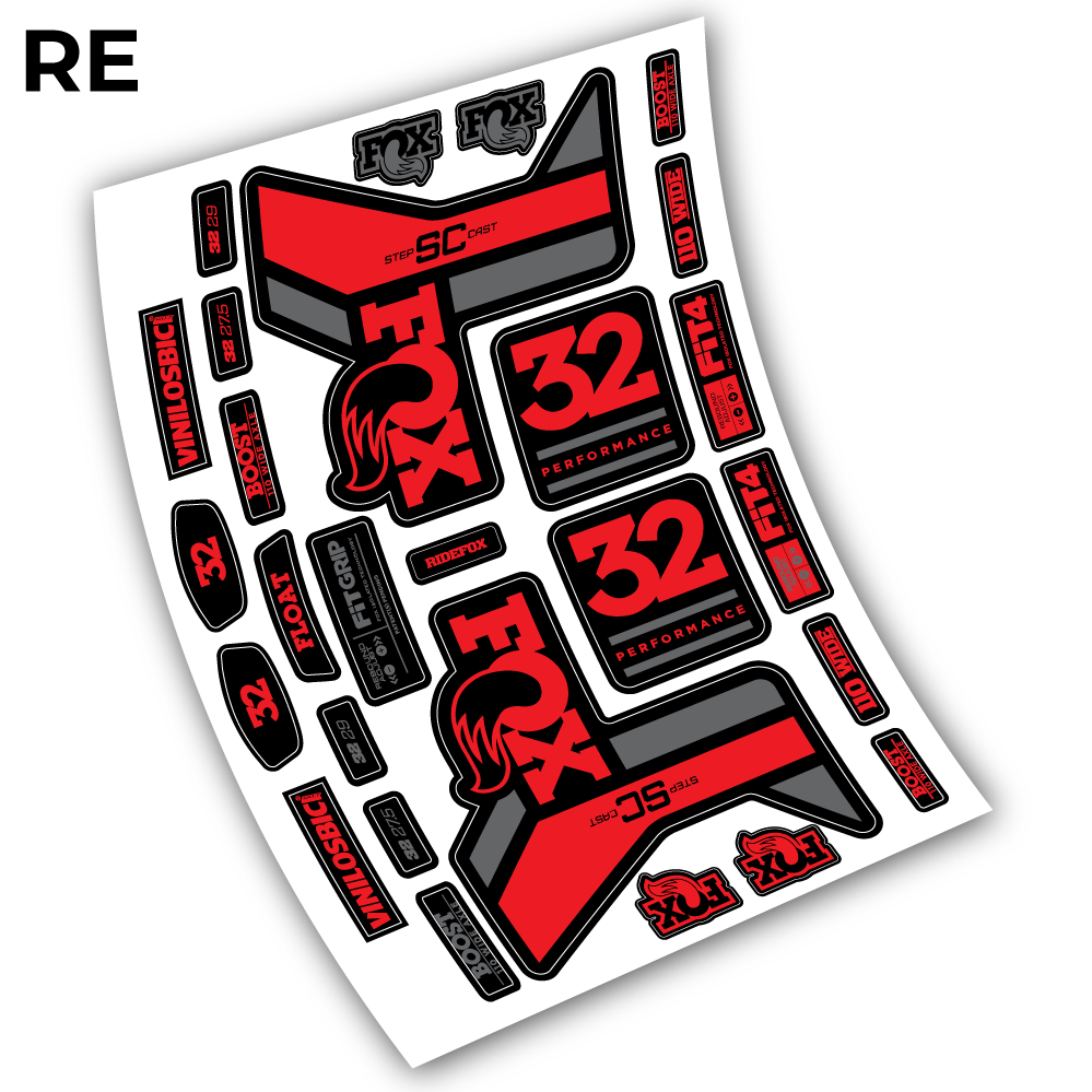 Aufkleber, Fox 32 Performance SC 2019 Sticker Vinyl