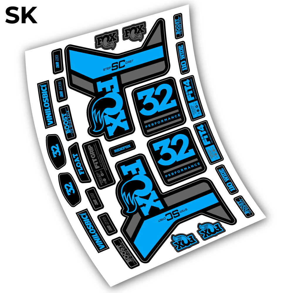 Aufkleber, Fox 32 Performance SC 2019 Sticker Vinyl