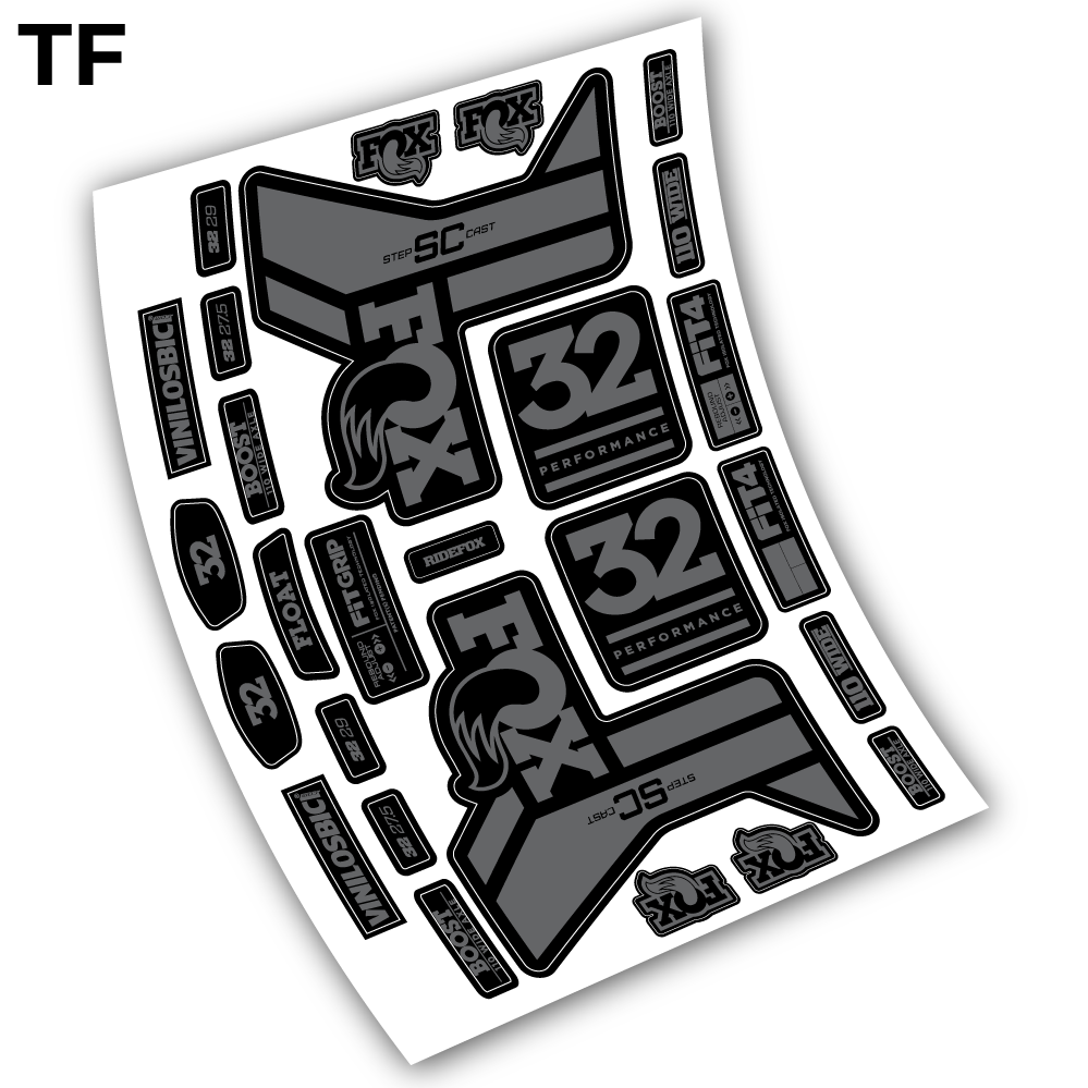 Aufkleber, Fox 32 Performance SC 2019 Sticker Vinyl